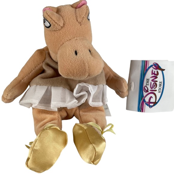Vintage Deadstock Disney Store Exclusive Fantasia Hippo Bean Bag Plush Ballerina - Picture 1 of 12